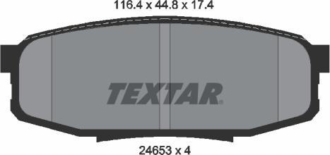 Textar 2465301 - Brake Pad Set, disc brake onlydrive.pro