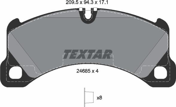 Textar 2468501 - Jarrupala, levyjarru onlydrive.pro