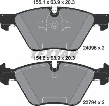 Textar 2409601 - Stabdžių trinkelių rinkinys, diskinis stabdys onlydrive.pro