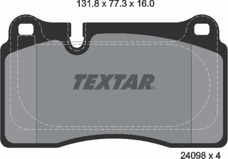 Textar 2409803 - Brake Pad Set, disc brake onlydrive.pro