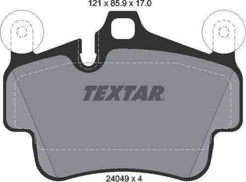 Textar 2404901 - Brake Pad Set, disc brake onlydrive.pro