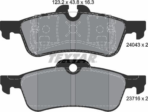 Textar 2404301 - Piduriklotsi komplekt,ketaspidur onlydrive.pro