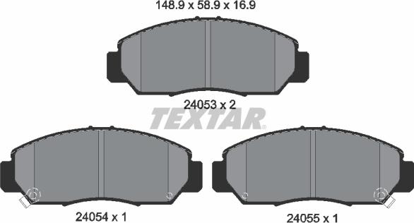 Textar 2405301 - Piduriklotsi komplekt,ketaspidur onlydrive.pro