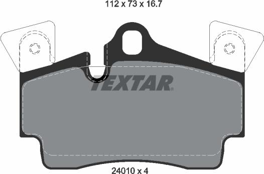 Textar 2401001 - Brake Pad Set, disc brake onlydrive.pro