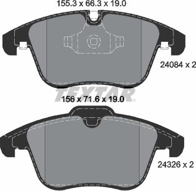 Textar 2408401 - Brake Pad Set, disc brake onlydrive.pro