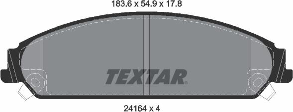 Textar 2416401 - Brake Pad Set, disc brake onlydrive.pro