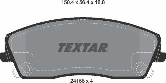 Textar 2416601 - Bremžu uzliku kompl., Disku bremzes onlydrive.pro