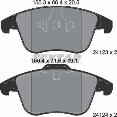 Textar 2412301 - Brake Pad Set, disc brake onlydrive.pro