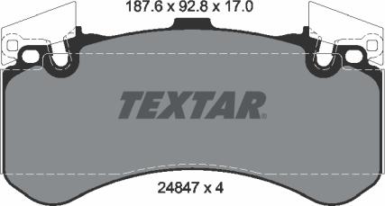 Textar 2484701 - Brake Pad Set, disc brake onlydrive.pro