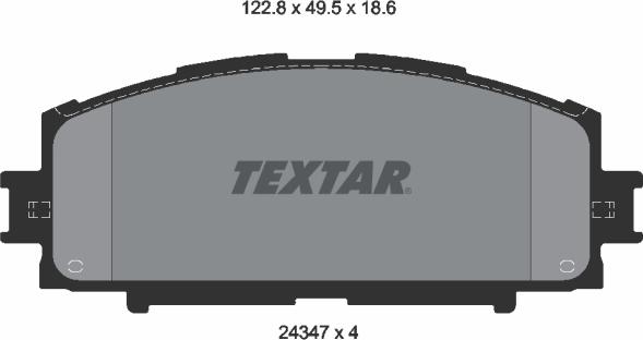 Textar 2434701 - Piduriklotsi komplekt,ketaspidur onlydrive.pro