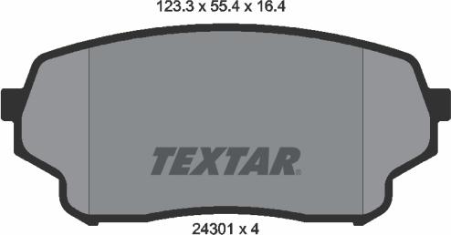 Textar 2430101 - Brake Pad Set, disc brake onlydrive.pro