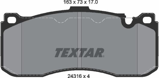 Textar 2431601 - Brake Pad Set, disc brake onlydrive.pro