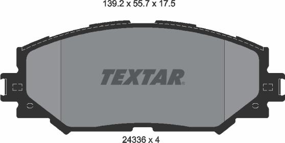 Textar 2433601 - Brake Pad Set, disc brake onlydrive.pro