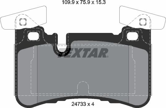 Textar 2473301 - Stabdžių trinkelių rinkinys, diskinis stabdys onlydrive.pro