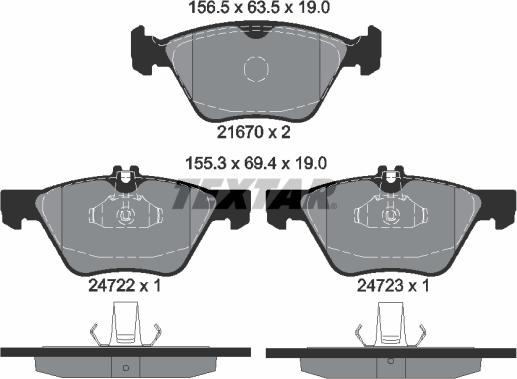 Textar 2472201 - Jarrupala, levyjarru onlydrive.pro