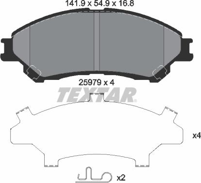 Textar 2597901 - Brake Pad Set, disc brake onlydrive.pro