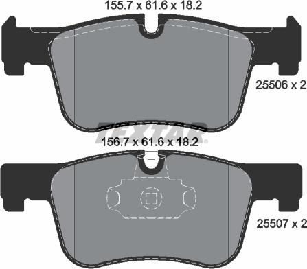 Textar 2550601 - Brake Pad Set, disc brake onlydrive.pro