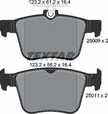 Textar 2500901 - Brake Pad Set, disc brake onlydrive.pro