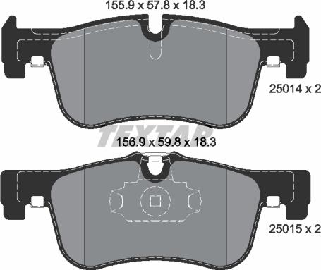 Textar 2501401 - Brake Pad Set, disc brake onlydrive.pro