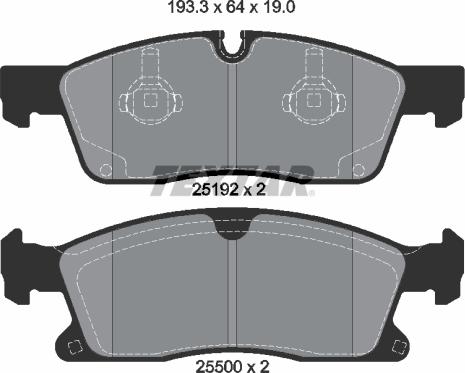 Textar 2519201 - Brake Pad Set, disc brake onlydrive.pro