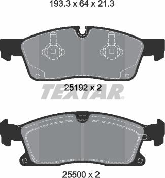 Textar 2519202 - Brake Pad Set, disc brake onlydrive.pro