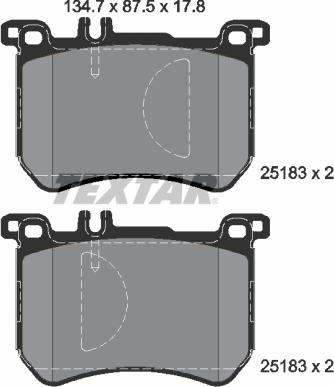 Textar 2518301 - Piduriklotsi komplekt,ketaspidur onlydrive.pro