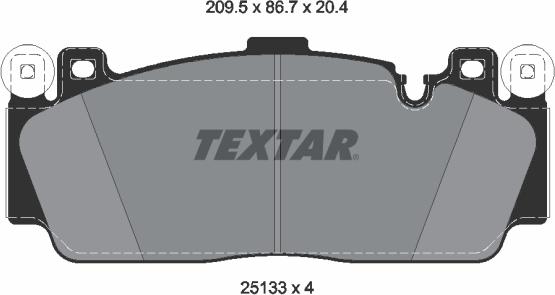 Textar 2513301 - Brake Pad Set, disc brake onlydrive.pro