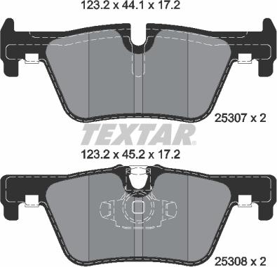 Textar 2530701 - Brake Pad Set, disc brake onlydrive.pro