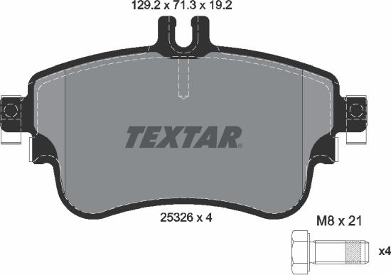 Textar 2532601 - Brake Pad Set, disc brake onlydrive.pro