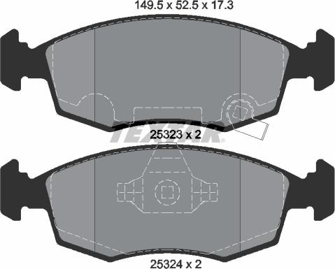 Textar 2532301 - Brake Pad Set, disc brake onlydrive.pro