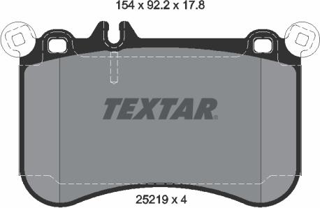 Textar 2521901 - Тормозные колодки, дисковые, комплект onlydrive.pro