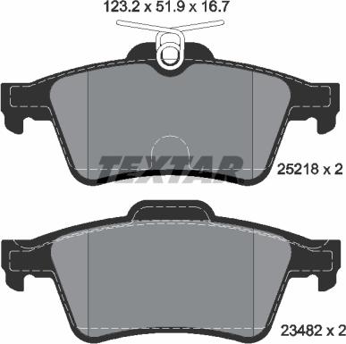 Textar 2521801 - Brake Pad Set, disc brake onlydrive.pro