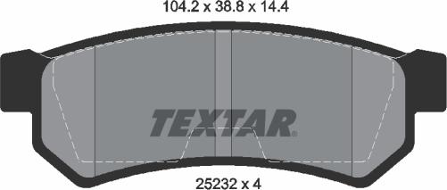 Textar 2523201 - Brake Pad Set, disc brake onlydrive.pro