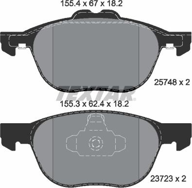 Textar 2574801 - Brake Pad Set, disc brake onlydrive.pro