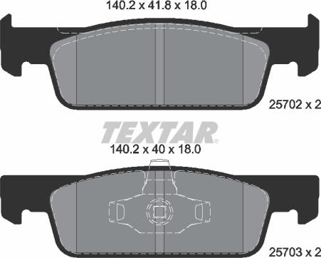 Textar 2570201 - Brake Pad Set, disc brake onlydrive.pro