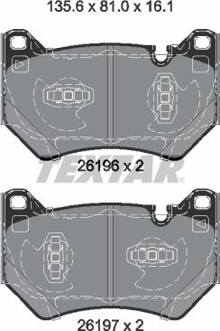 Textar 2619601 - Brake Pad Set, disc brake onlydrive.pro