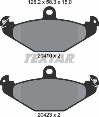 Textar 2041001 - Brake Pad Set, disc brake onlydrive.pro