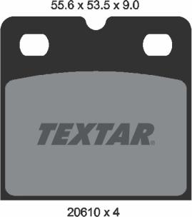 Textar 2061005 - Комплект тормозных колодок, стояночный тормоз onlydrive.pro