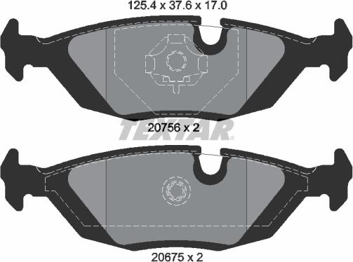 Textar 2067502 - Brake Pad Set, disc brake onlydrive.pro