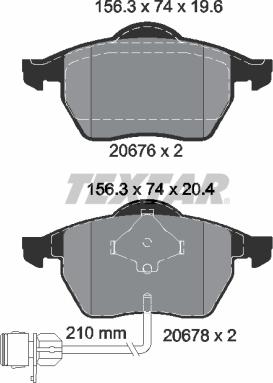 Textar 2067602 - Brake Pad Set, disc brake onlydrive.pro