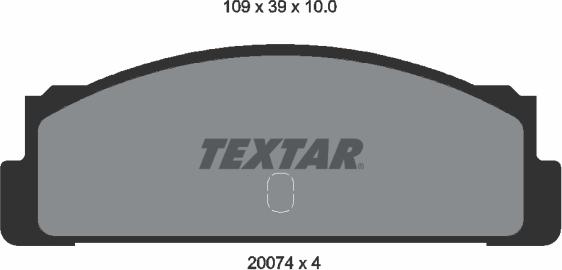 Textar 2007404 - Brake Pad Set, disc brake onlydrive.pro