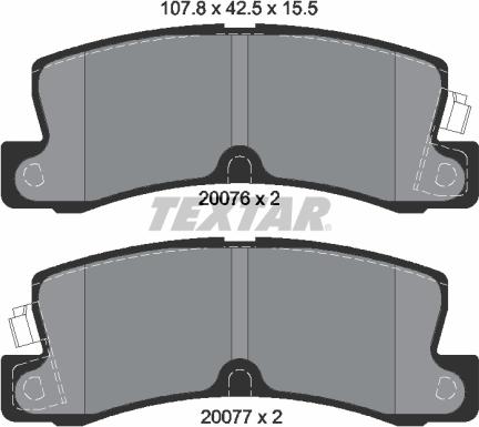 Textar 2007601 - Brake Pad Set, disc brake onlydrive.pro