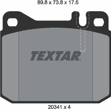 Textar 2034110 - Brake Pad Set, disc brake onlydrive.pro