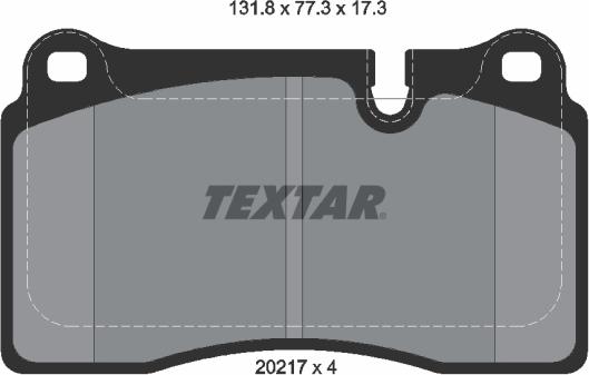 Textar 2021701 - Brake Pad Set, disc brake onlydrive.pro