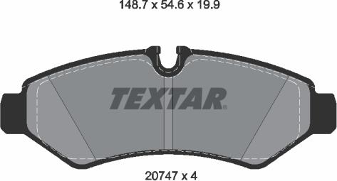 Textar 2074701 - Brake Pad Set, disc brake onlydrive.pro