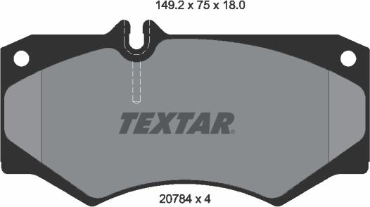 Textar 2078401 - Brake Pad Set, disc brake onlydrive.pro