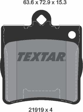 Textar 2191901 - Brake Pad Set, disc brake onlydrive.pro