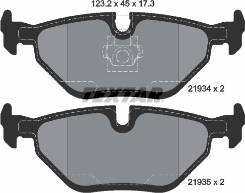 Textar 2193402 - Piduriklotsi komplekt,ketaspidur onlydrive.pro