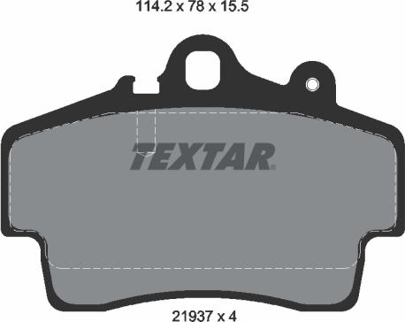 Textar 2193702 - Brake Pad Set, disc brake onlydrive.pro