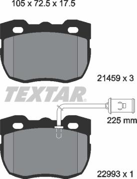 Textar 2145905 - Brake Pad Set, disc brake onlydrive.pro